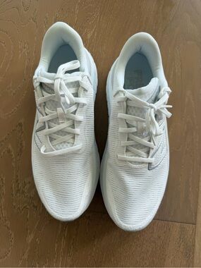 New Balance White Knit Training Sneakers